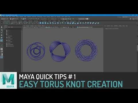 MayaQuickTip - 01 - Quick Torus Knot Creation #maya3d #modeling