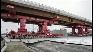 A five-and-half million pound bridge over the M56 near Manchester Airport has opened to motorists this morning. It links Davenport Green to the airport at junction 5. The motorway was closed for the weekend last month to lift it into place. Pictures from Highways Agency | BBC Manchester