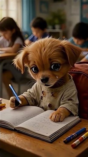 Dog Writing #aivideo #animation #dogvideos