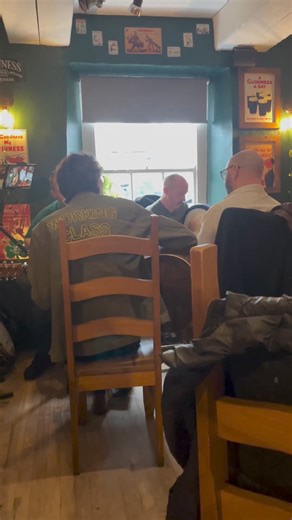 St Patrick’s Day celebrations and song at Mary McBrides in Cushendun, County Antrim. ☘️🎶 🎥 Alan Bratton | Love Ballymena