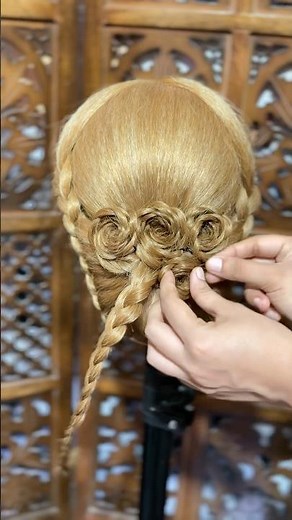 Rose Bun Hairstyle 💐 | Easy & Elegant Bridal Look | Step by Step Tutorial✨