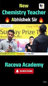 Polytechnic Entrance Exam Chemistry New Teacher #racevaacademy