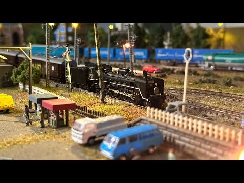 🚂 Charming N Scale Steam Run: Tourist Rake in Picturesque Layout! 🌄❤️