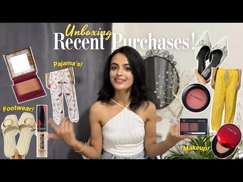 Unboxing everything I bought last week 🛍️ Makeup, Footwear & Pajamas Try-On! ✨