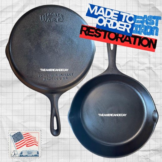 Cast Iron Restoration Service for Vintage & Antique Cookware - Etsy