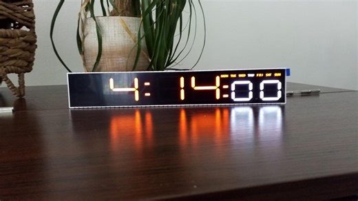 Smart LED Wall Clock With Alarm, Thermometer, Date & Audio Response,led Desk Clock With Sound Reactive Display,clock Office Minimalist Style - Etsy