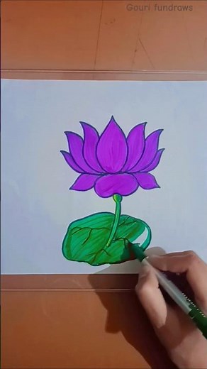 “Easy lotus drawing for beginners 🌸😊”#lotusdrawing #howtodraw #kidsart #youtubeshorts