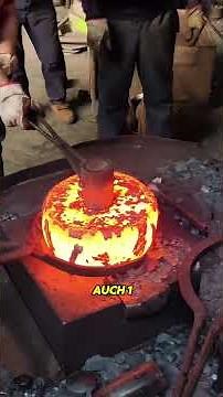 Why do black splinters constantly break off when a craftsman forges glowing steel?