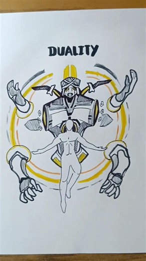 how to draw body with (angel & Duality) #drawing #stickman #body #tutorial #ytshorts #fypシ