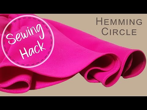 How To Hem A Circle Skirt Without Pucker Problems | SEWING HACKS