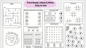 200-page Kindergarten Worksheet Bundle: Preschool Learning Activities (PDF Download) - Etsy