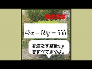 整数問題 不定方程式 合同式mod43を使った解法