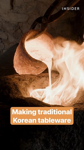 37K views · 140 reactions | Traditional Bangjja Yugi tableware is made at over 1300°C and takes three people to shape the bronze into the proper shape. #tableware #bronze #Korean | Insider Design | Facebook