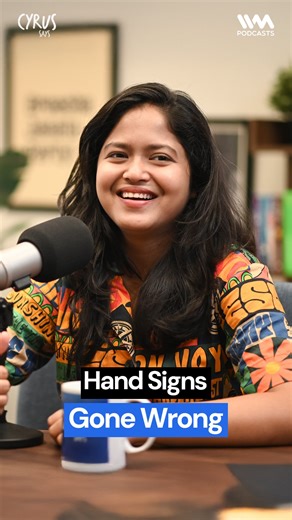 Cyrus Says on Instagram: "When hand signs go wrong 😂 From Bruce Lee thumb energy to gestures that say WAY more than you intended - Urjita & Cyrus decode how one tiny movement can change the entire meaning. Are you team 👍 or team 👊? Tell us in the comments 👇 🎙️ Catch the full episode on Cyrus Says – now streaming #CyrusSays #UrjitaWani #StandupComedy #IndianPodcast #ComedyPodcast #FunnyClips #PodcastReels #ComedianLife #RelatableComedy #PodcastIndia #humour"