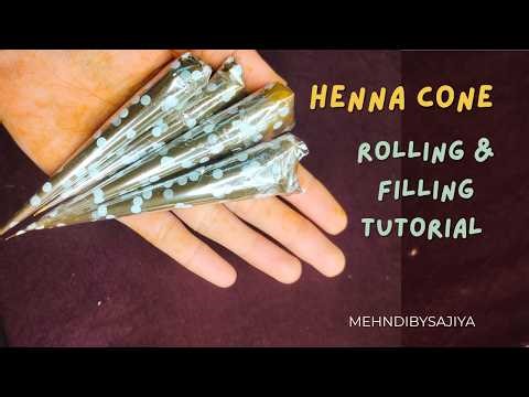 Perfect Mehndi Cone Rolling & Filling Tutorial 🌿 | Beginner Friendly Step-by-Step Henna Cone Making