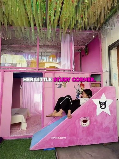 Little girl and her tiny house Routine