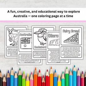 Australian Animals Coloring Pages: Educational Aussie Activity Pack (Printable PDF)