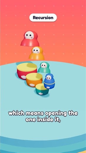 Recursion Explained With Nesting Dolls 🪆 #shorts