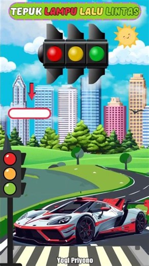 Learning Traffic Light Clapping Animation with Cool Race Cars #education #shorts #animation