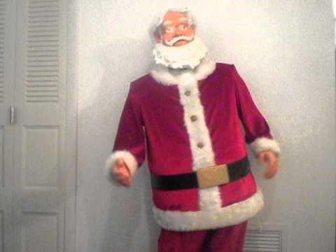 Gemmy life size 5ft tall animated singing dancing karaoke Santa Claus
