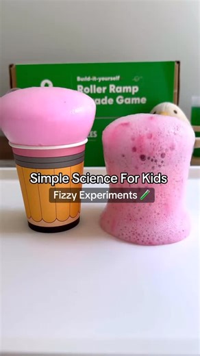 KiwiCo on Instagram: "Same kids’ science experiment, two different methods… and two very different results. What’s going on here? 🤔 🧠 Here’s what’s happening: When you mix baking soda and vinegar, the acid and base react to make carbon dioxide gas (that’s the fizz and bubbles you see). If you add egg white, the reaction still makes gas, but the proteins in the egg white trap the bubbles, creating thicker, foamier results instead of just quick fizz. ✏️ Start the school year off strong with scie