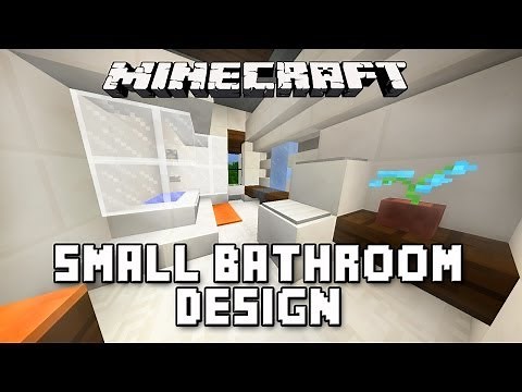 Minecraft Tutorial: How To Build A Modern House Ep.11 (Small Bathroom Design Ideas)