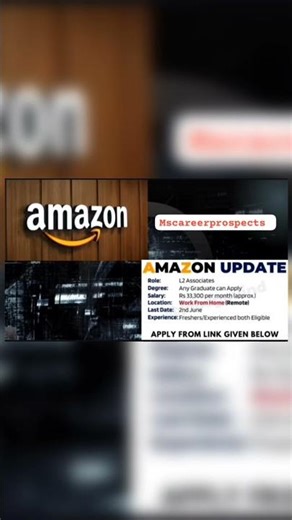 Amazon is Hiring Work From Home for L2 Associates | Apply Online