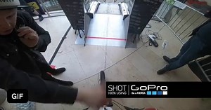 Bike race through a mall - Awesome