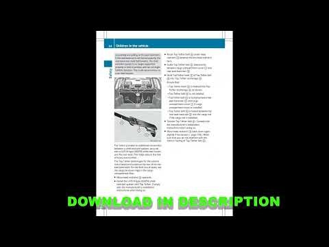 Practical Guide to Small Repairs Mercedes GL 2012 2015 Owner's Manual PDF with All Details | English