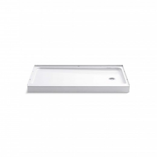 STERLING Ensemble 60 x 30 Alcove Shower Pan Base with Right Drain in White 72171720-0