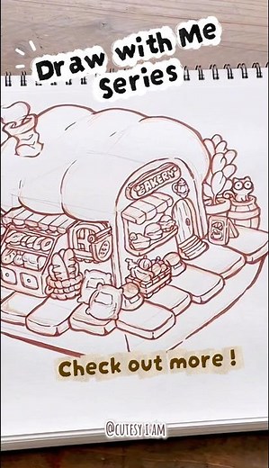 Let’s draw the cutest cottage bakery ever!