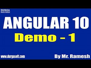 ANGULAR 10 tutorials || Demo - 1 || by Mr. Ramesh On 11-10-2021 @8AM IST