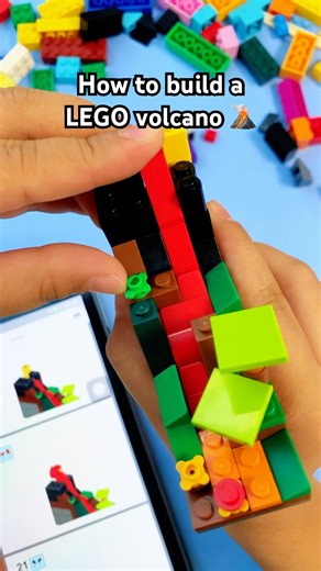 How to build a LEGO volcano with Brickify! 🌋