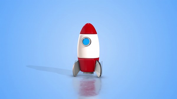 3D Rocket Animation on a Reflective Floor. Rocket Launcher 3D. Space. 4K Stock Video Footage - Alamy