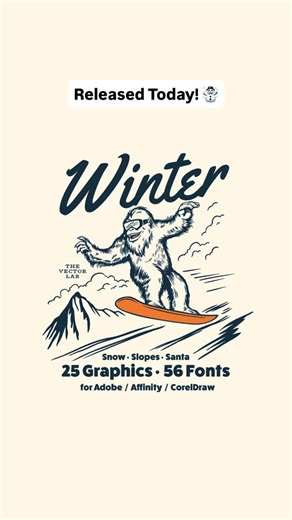TheVectorLab on Instagram: "Pro-Quality Winter Graphics to Grow Your Business Snow • Slopes • Santa 100% Editable in Adobe Photoshop • Illustrator • Corel Draw • Affinity Here’s what you get: * 25 “Winter Wonderland” Graphic & Logo Templates. (As seen in product images.) * 56 Fonts * PDF Quick Start Guides and video tutorials. * A Commercial License Get WINTER WONDERLAND today! Use code: WINTER-30 For 30% Off (ends November 21) https://thevectorlab.com (link in bio)"
