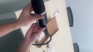 Microphone Arm Stand Long 20.5'' Sturdy Gooseneck Mic Stand Adjustable Microphone Arm Stand Microphone Holder Flexible Stand Black Podium Compact Mic Arm for Desk Traveling