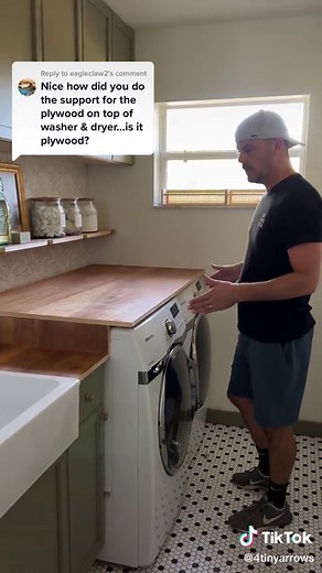 DIY Wood Frame Stand Washing Machine | Laundry Folding Table