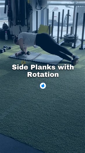 Here's another clip from the Core Strength Workout we did a few weeks ago at OPAL! The side plank rotation progression is an OG around here.🔥 We love it because it has several progressions for different levels of strength. We have: ◾Level 1: modified plank on the knees with arm rotation. ◾Level 2: modified plank on the knees with weighted arm rotation. ◾Level 3: full plank with arm rotation. ◾Level 4: full plank with weighted arm rotation. This is a great core exercise that involves strengtheni