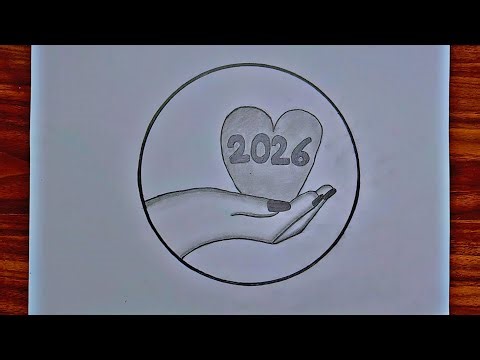 New Year Drawing Ideas | New Year Easy Drawing | New Year Drawing Video 2026