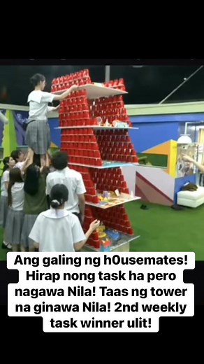 756 reactions · 20 comments | Ang gagaling ng h0usemates nagawa Nila task Nila! Napakataas ng t0wer na nagawa Nila! Ang lalakas din ng b0ys para Mabuhay ang girls! #fblifestyle #fblifestyle | Shirly G. Tagle | Facebook