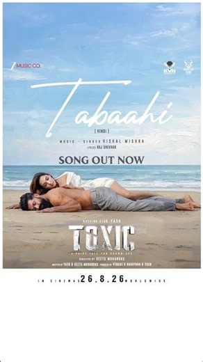 Tabaahi 🔥 is here ft Yash & Kiara! ❤️‍🔥 Full video out now. Watch, vibe, & share your love 🎶✨#shorts