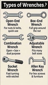 Types of Wrenches & Their Uses (Quick Guide) #shorts
