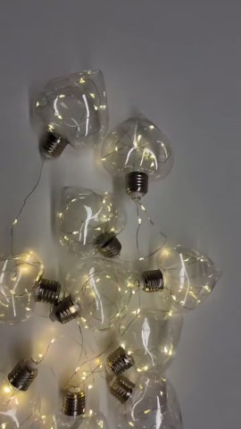 Heart Shape Glass Bulb String Lights - Warm White Fairy Lights for Romantic Room Decor - Valentine’s Day Party Lights - Etsy