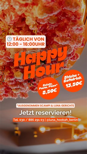 L U N A 🌙 on Instagram: "Guten Morgen Berlin ☀️✨ Neue Woche, gute Laune & unsere leckere Happy Hour 😍 Wann sehen wir euch? 😏 Restaurant, Bar & Lounge ☀️ 𝒕𝒐 𝒕𝒉𝒆 𝒎𝒐𝒐𝒏 𝒂𝒏𝒅 𝒏𝒆𝒗𝒆𝒓 𝒃𝒂𝒄𝒌 🌙 🍕 Food, Drinks 🍹 & Hookah💨 📳 030 / 88629103 🕒 Mo-Do 12-OE | Fr 14-OE | Sa-So 1