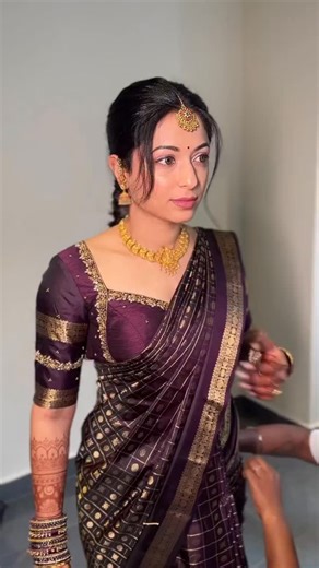 Bride Sarees on Instagram: "Gorgeous ✨💜✨ Follow @bride_sarees for latest bridal sarees collections Mua @makeuphairbyimpanakrishnappa #indianbrides#bridalmakeup#bridalsarees#weddingsaree#weddings#indianwedding#indianwear#indianweddingdress#latestsarees#indianmakeup#weddinglehenga#indianbride#sareeblouse#saree#sareelove#blouse#latestblousedesigns#weddingblouse#kanjeevaram#ethnicwear#ethnicfashion#banarasisaree#cottonsarees#silk#silksarees#aariwork#southindianbride #southindianweddings #southindia