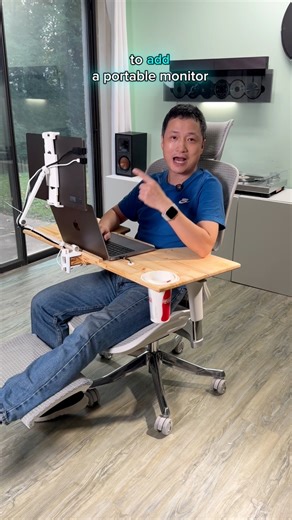 876K views · 7.9K reactions | How to add a portable monitor to the mini desk recliner workstation #reclinerworkstation | Tools. Electro. DIY | Facebook