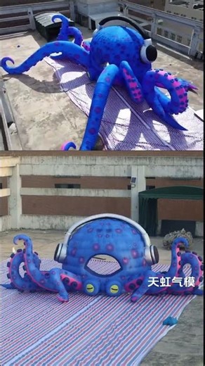 Giant Inflatable Octopus Takes Over the Beach! 🐙 Epic Summer Event Decor