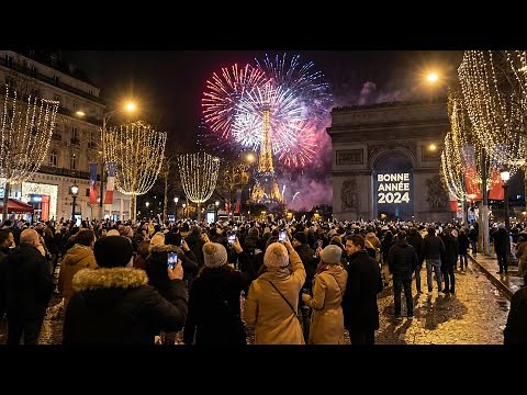 Paris Happy New Year 2026 💥 Paris | Live from Paris Eiffel Tower, Fireworks Paris, New Year France