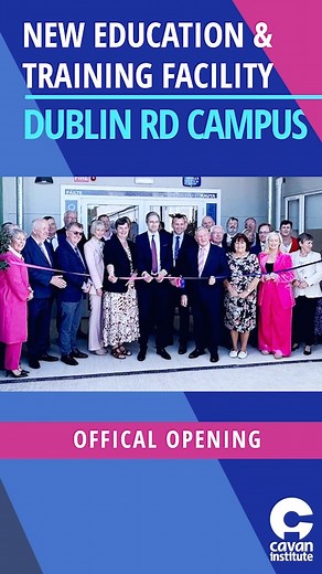 This week we opened our new Further Education & Training Facility at our Dublin Road campus. This is a huge investment in education, skills & regional Ireland. Our students & staff spoke with Minister @simonharristd about the progression opportunities they have availed of in terms of work or college. @dept_fheris @cm_etb @thisisfet #fetcollegeofthefuture | Cavan Institute