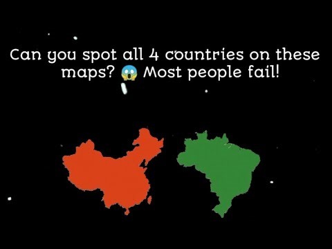 Can You Identify All 4 Countries? 🌍 99% Get This Map Quiz Wrong! #quiz #iqtest #geography